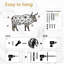 Décoration murale abstraite en métal Brooding Cow-124839003-124839005