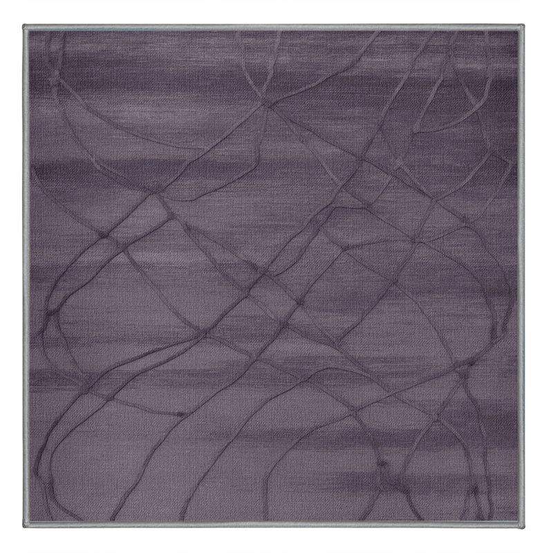 Tapis mauve lavable à la machine, Carré 7 pi
