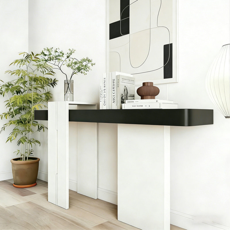 Console minimaliste moderne de style nordique, 35,43 po H x 70,87 po L x 15,75 po P