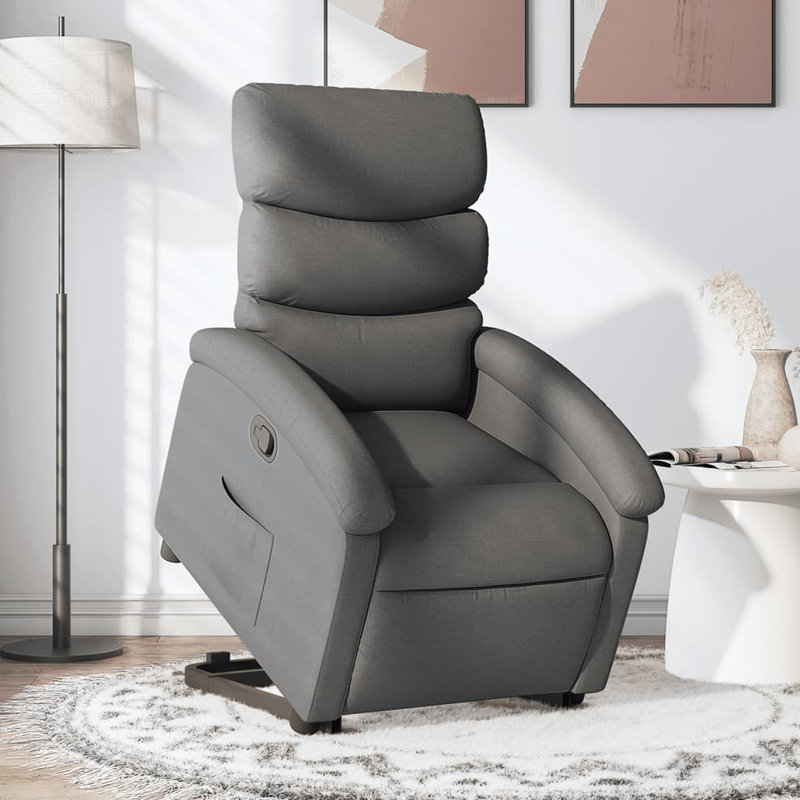 Fauteuil de massage inclinable électrique, Tissu gris foncé