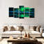Northern Lights sur toile, reproduction de 5 pièces-1420644534