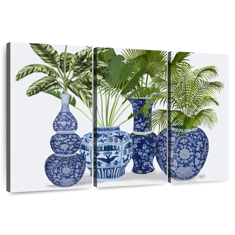 Harnek Chinoiserie Vase Group I, 42" H x 65" W