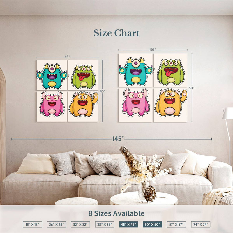 Ashelle Baby Monsters Hello, H 45 po x l 45 po