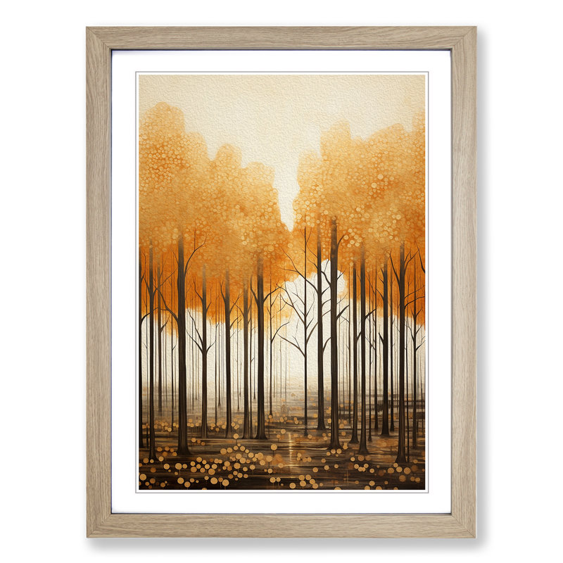 Single Picture Frame Print on Wood, Oak Framed, 64cm H x 46cm W