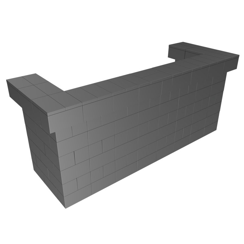 EverBlock Full Cantilever Bar and Counter Kit, 43'' H x 96'' W x 24'' D, Yellow