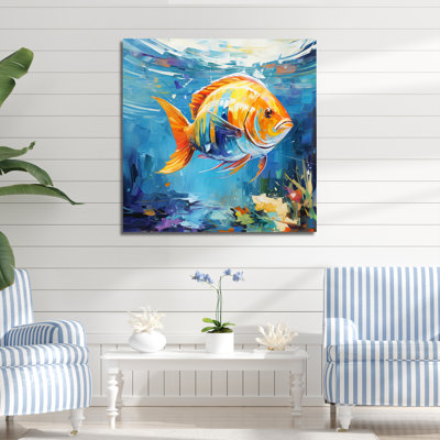 Romantiques poissons de fond marin - Japon, art mural