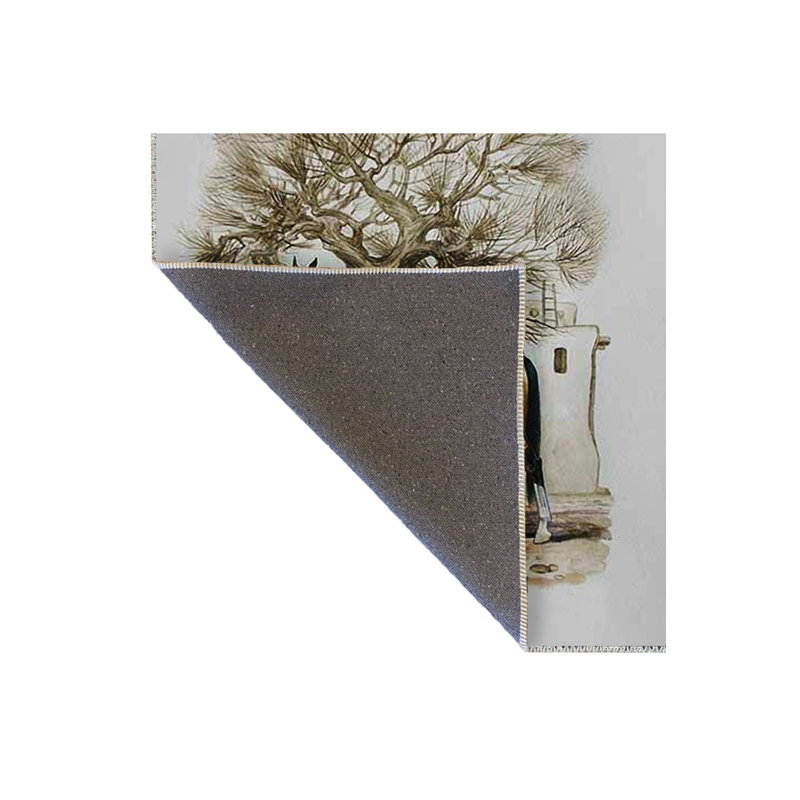 Tapis décoratif lavable à motif arbre et cheval, Tapis de couloir 3 pi 3 po x 6 pi 7 po inclus