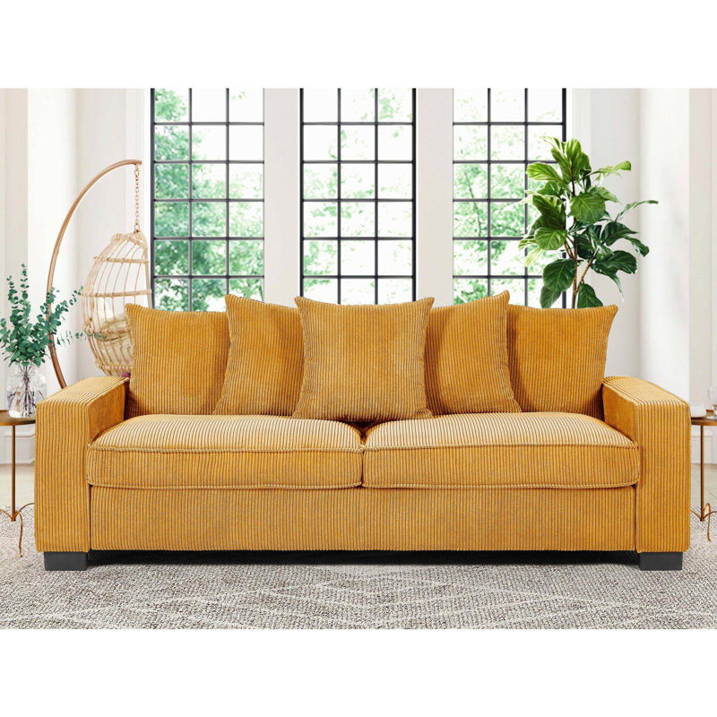 Widney 88'' Corduroy Sofa, Ginger