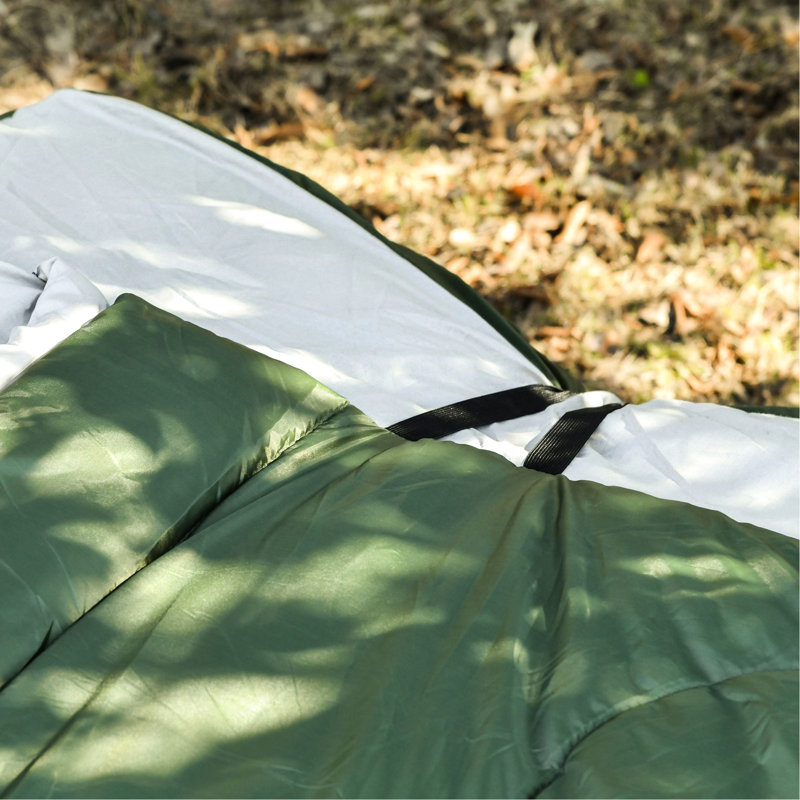 Lit de camp portatif extérieur pour camping avec sac de couchage, matelas gonflable, oreillers et sac de transport pour 2 matelas et coussins relaxants, vacances