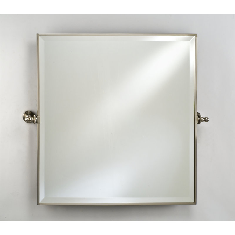 Ilford Metal Square Wall Mirror, Satin Nickel