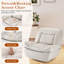 Chaise d'appoint pivotante et berçante en similicuir-896893763