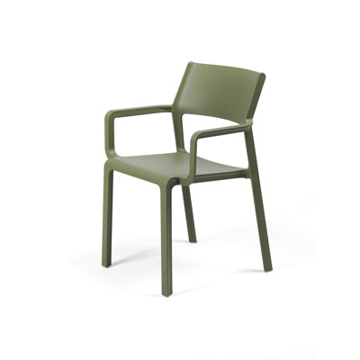 Karle Stacking Patio Dining Armchair with Cushion