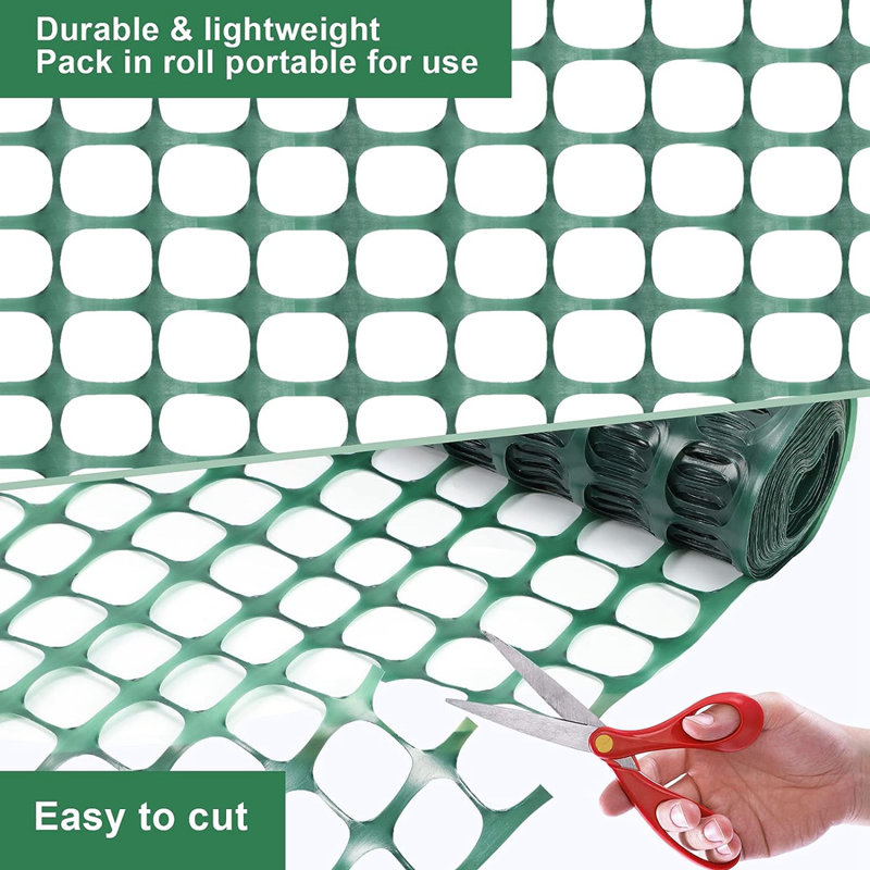 4'' H x 1181.1'' W Green Plastic Border Fencing