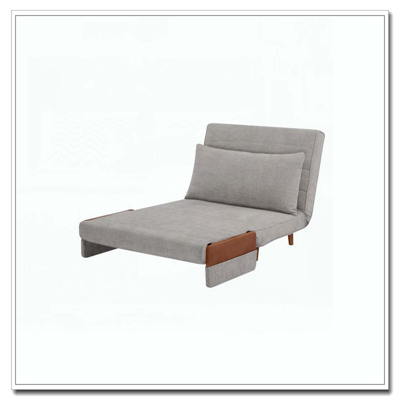 Fauteuil d'appoint rembourré convertible, Gris