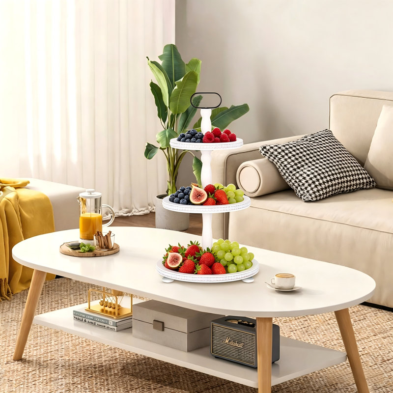 3-tier Wooden Fruit Plate Stand