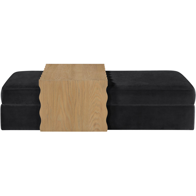 Table basse / repose-pieds Woodra, Noir 