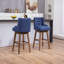 Luthando Swivel Upholstered Counter Stool with Solid Wood Frame-265640307