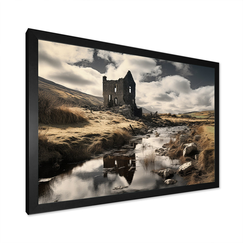 Irlande, magnifique paysage II, Cadre simple noir, H 24 po x l 32 po x P 1 po