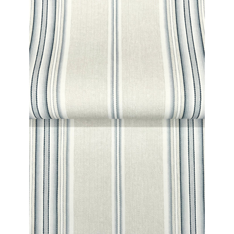 Papier peint à rayures Calvados, Bleu