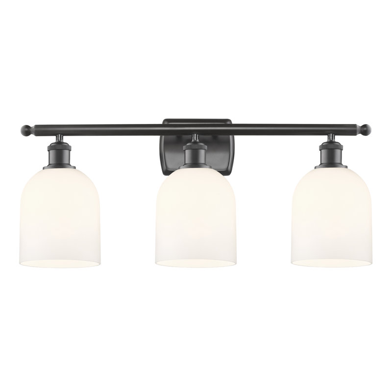 Anacaren 3 - Light Dimmable Vanity Light, Glossy White, Oil Rubbed Bronze