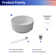 49.2'' x 49.2'' Freestanding Soaking Solid Surface Bathtub