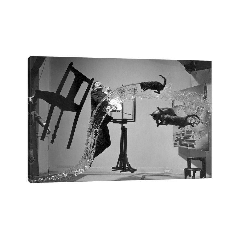Salvador Dali (1904-1989) by Philippe Halsman - Wrapped Canvas Print, 20.32 cm H x 30.48 cm W