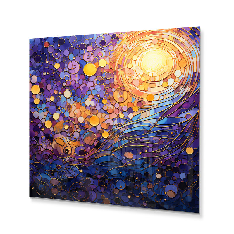 Mystic Mosaic I - Collages abstraits, reproduction sur métal, H 29 po x l 29 po x P 1 po