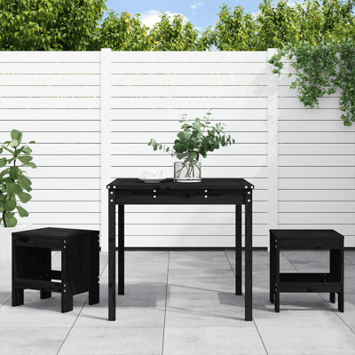 Nazayah 17 Stories Bar Set with Wood Frame and Solid Wood Outer Material