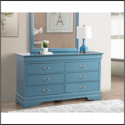 Commode Louis Phillipe, bleu sarcelle