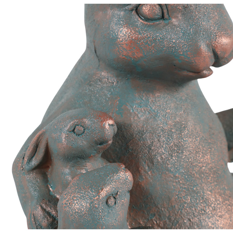Statues de lapin sculpturales en résine pour décor de jardin