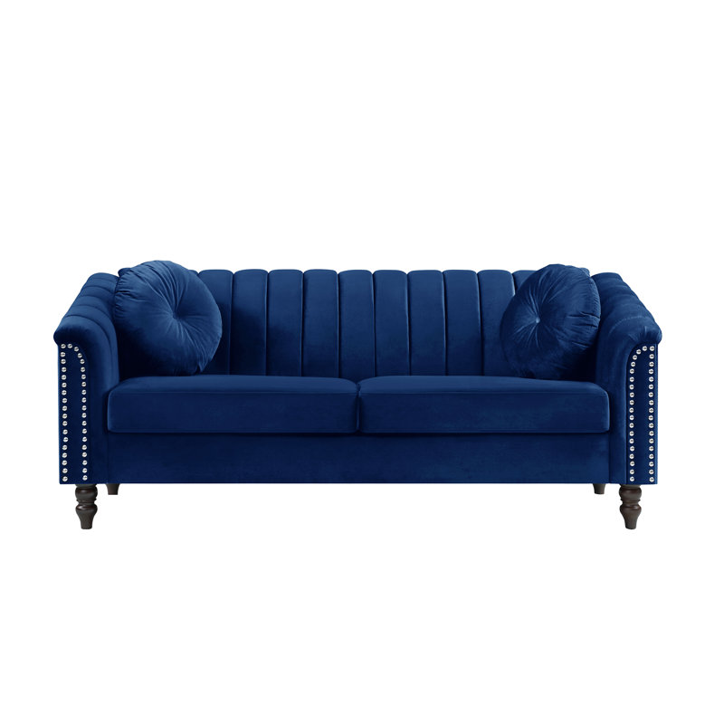 2-Piece Living Room Sofa Set, Navy Blue