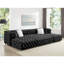 Canapé modulaire en U de 145 po en velours capitonné avec pieds en métal et 4 pieds pour le salon-132377655