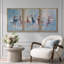 «Elegant Ballet Dancers In Soft Blue», art de chambre à coucher, impression sur toile encadrée, 3 pièces-132209963-132209964