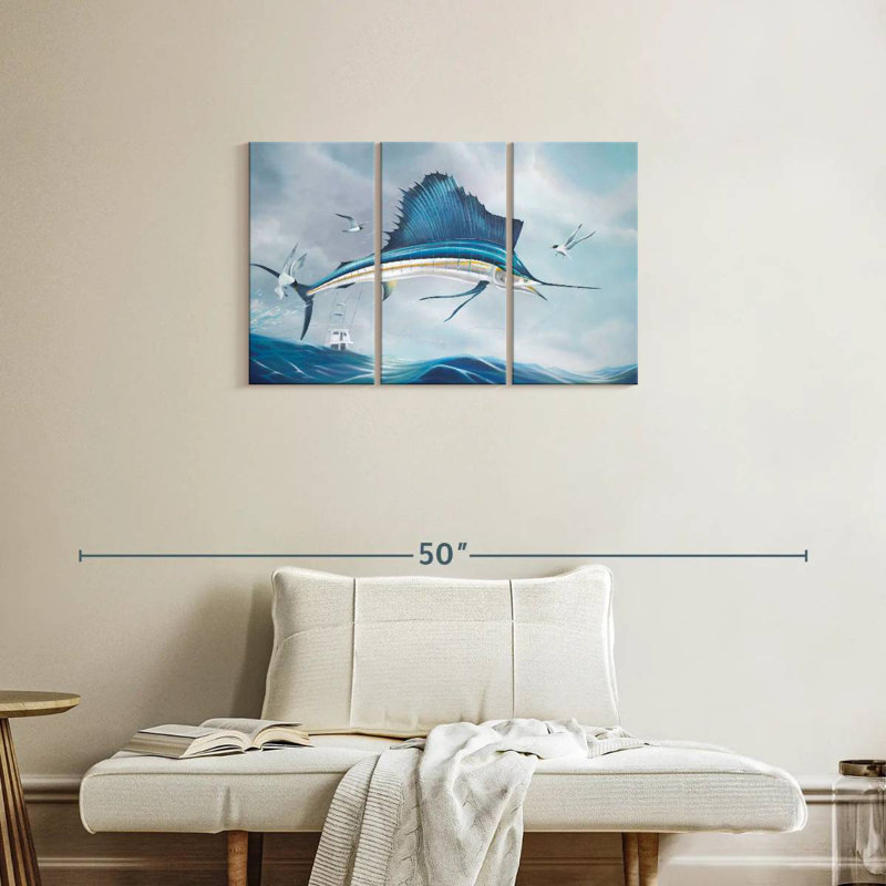 Blue Marlin, 20" H x 33" W