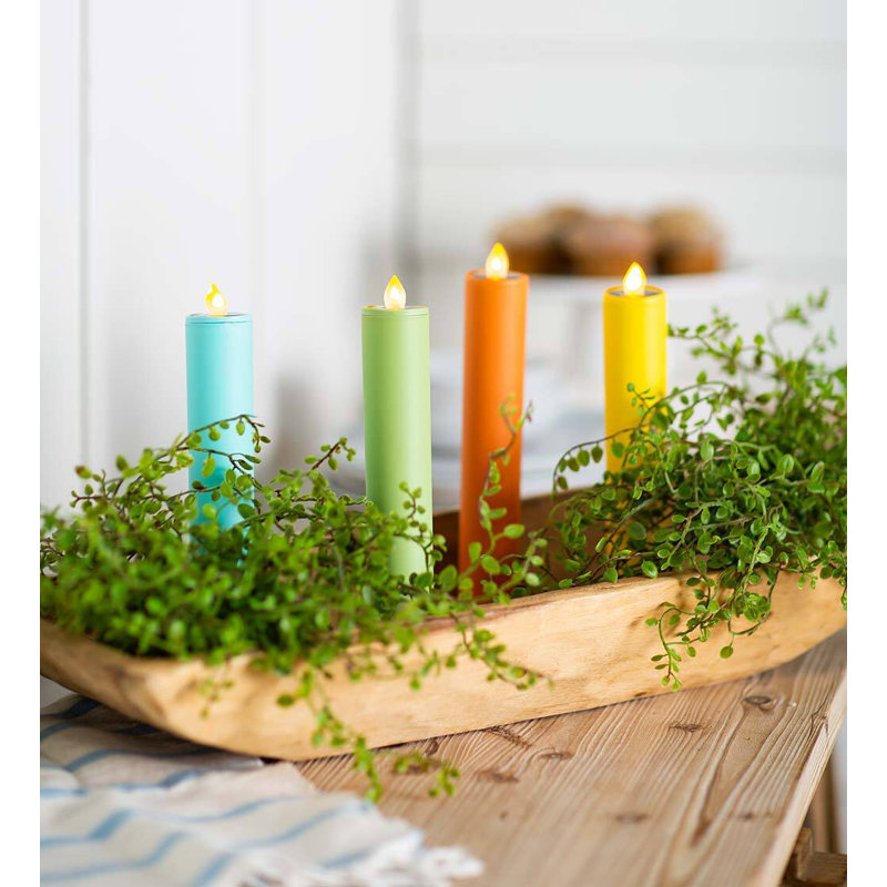 Ensemble de 4 piquets de bougie solaire colorés