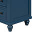 3 armoires de rangement bleues, table de bout avec plateau coulissant, faites de matériaux de qualité et durables