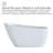 60" x 31" Freestanding Soaking Acrylic Bathtub