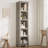 71" Tall Bookcase with Adjustable Shelves, 5 Tier Narrow Bookshelf w/Wooden Legs, Farmhouse Narrow Bookcase for Living Room Apartment Office
