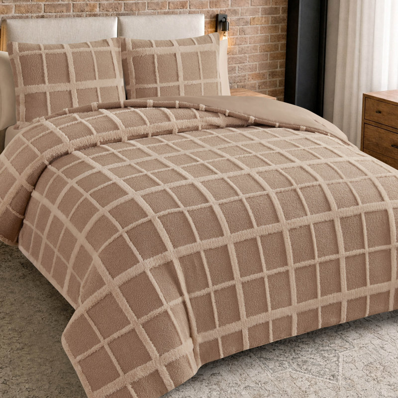 Lucky Brand Plaid Teddy Comforter Set, Twin/Twin XL
