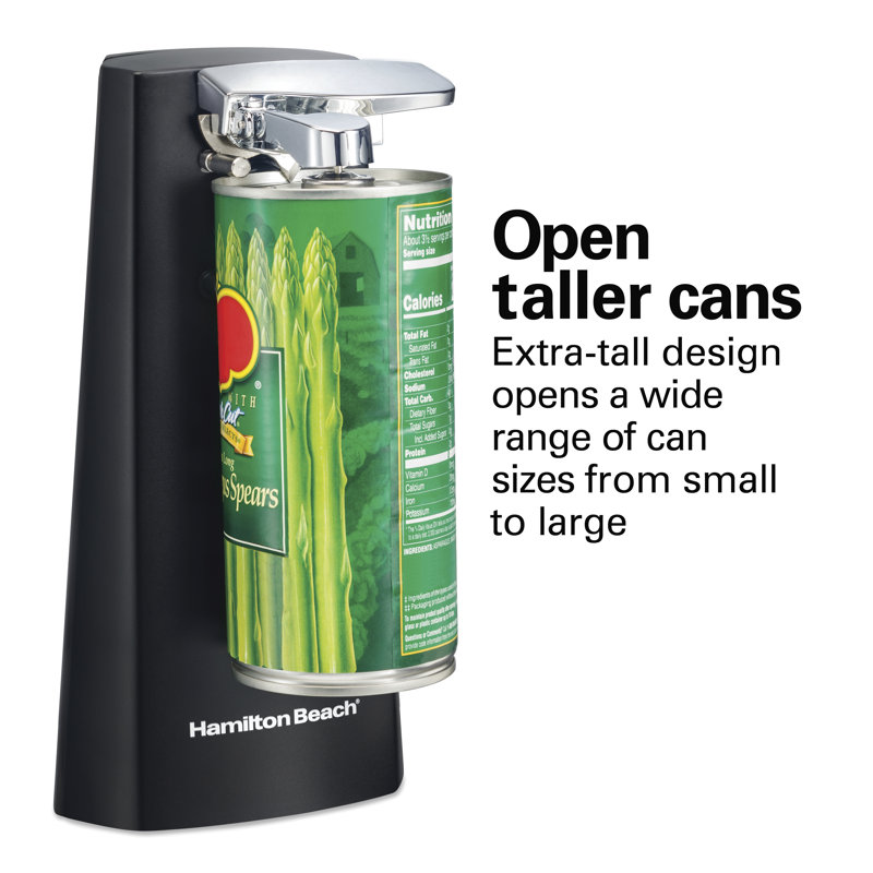 Hamilton Beach Black Extra-Tall Electric Can Opener with Knife Sharpener