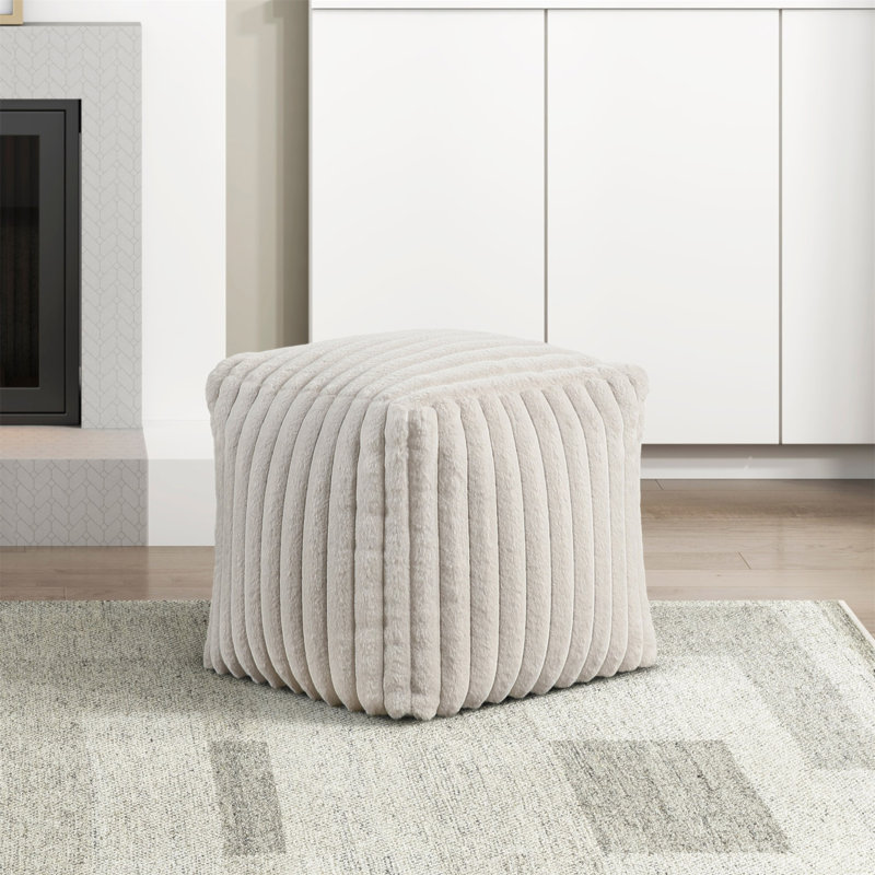 Repose-pieds carré en velours côtelé moelleux moderne, repose-pieds, repose-pieds antidérapant, fauteuil à billes, repose-pieds 1Pc
