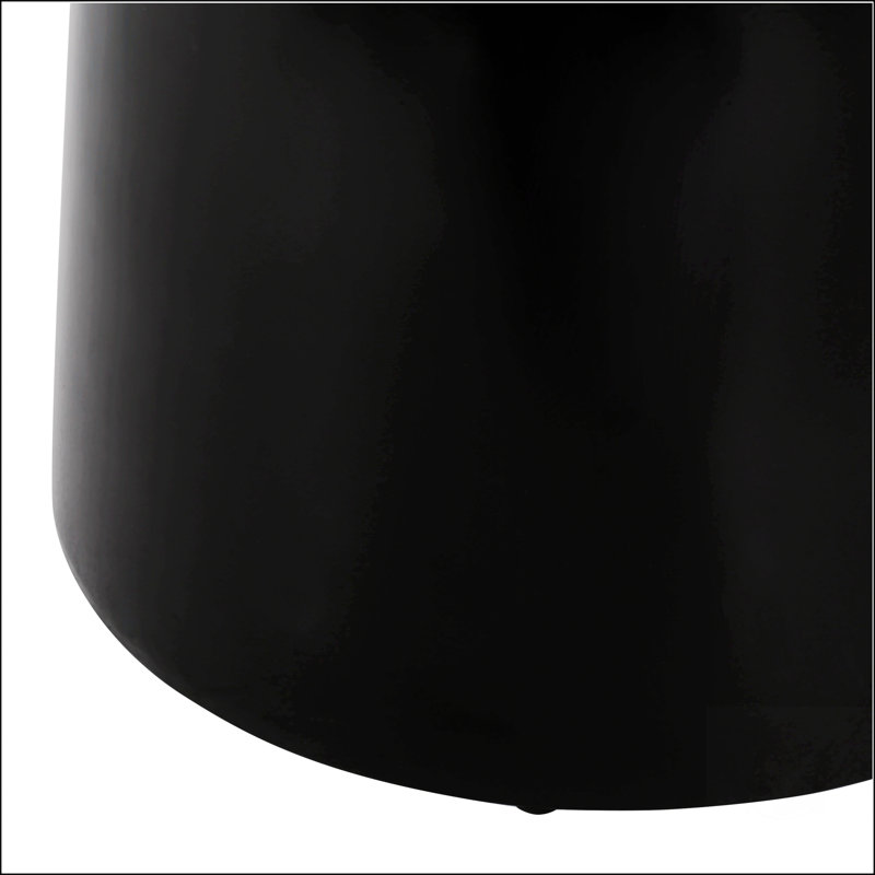 Stylish Outdoor Metal End Table With Pedestal Base, Perfect For Modern Spaces And Durability, Black