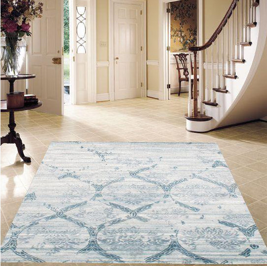 Viscose Geometric Indoor Rug