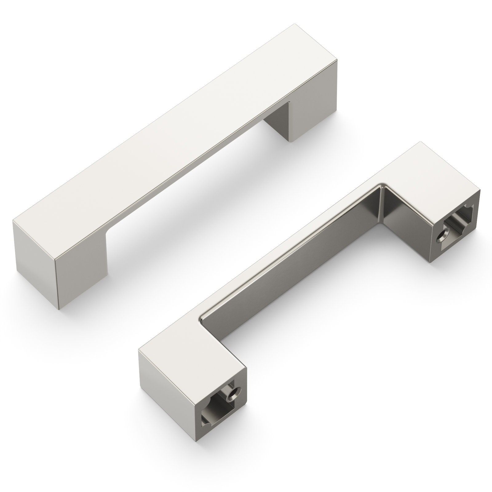 Heritage Designs Dash Handle Pull - Contemporary Hardware for Drawers & Cabinets, Satin Nickel, 3"