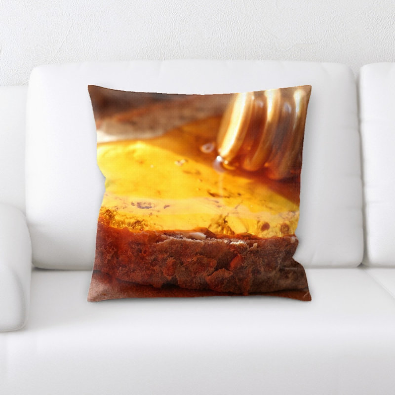 Coussin décoratif miel sapin