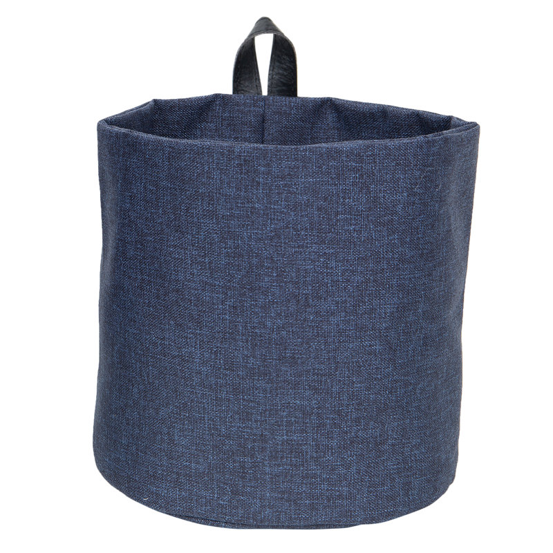 Bigso Large Soft Hang Around Hanging Storage Basket, Blue, 0.1" H x 6.7" W x 8.7" D
