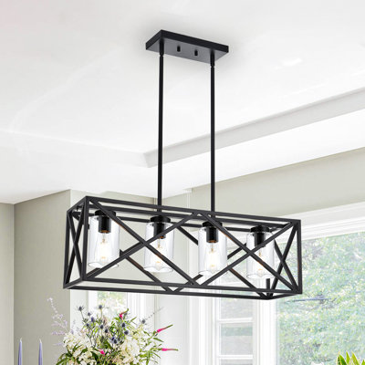 Roehl 4 - Light Matte Black Square/Rectangle Pendant