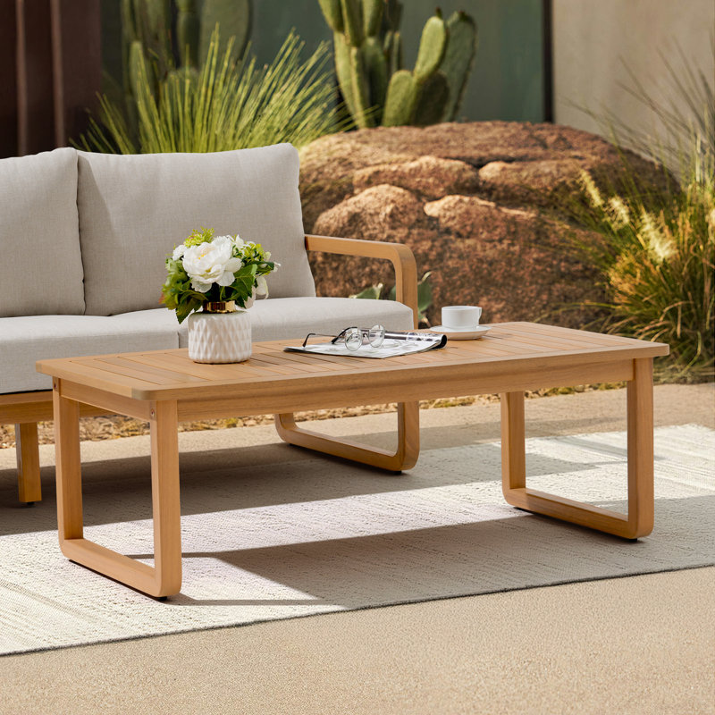 Outdoor Patio Wooden Coffee Table