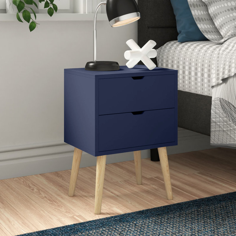 Lalani 40cm W Manufactured Wood Bedside Table, Nightshadow