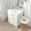 Meuble-lavabo simple 30 po avec 2 portes, tiroir et plateau en quartz-2050255369